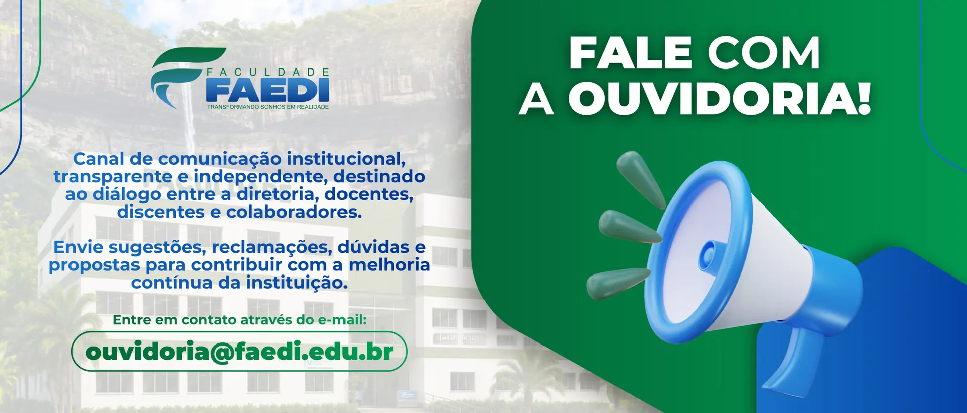 Canal de Ouvidoria da Faculdade FAEDI